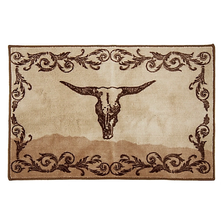 HiEnd Accents Scroll with Skull Premium Acrylic Rug