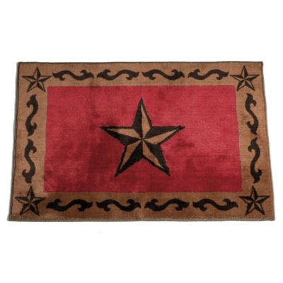 HiEnd Accents Star-Print Accent Acrylic Bath Mat, 24 in. x 36 in.