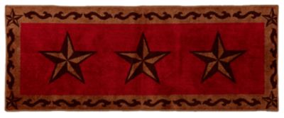 Image showing  3-Star Scroll Motif Acrylic Bath Mat, 24 in. x 60 in.