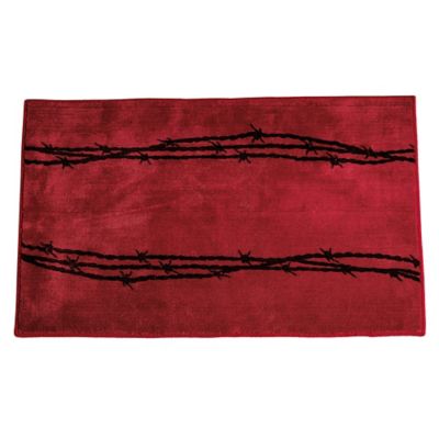 HiEnd Accents Barbwire Print Premium Acrylic Bath Mat, 24 in. x 36 in.