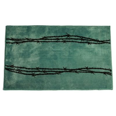 HiEnd Accents Barbwire Print Premium Acrylic Bath Mat, 24 in. x 36 in.
