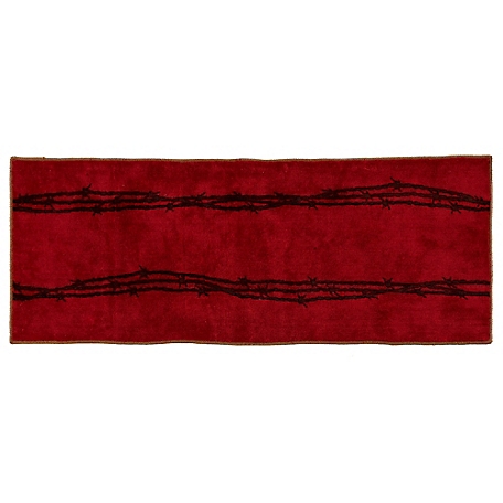 HiEnd Accents Barbwire Print Premium Acrylic Rug, Chocolate, 24 in. x 60 in.