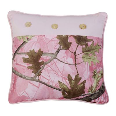 HiEnd Accents Oak Camo Pillow, 18"x 18"