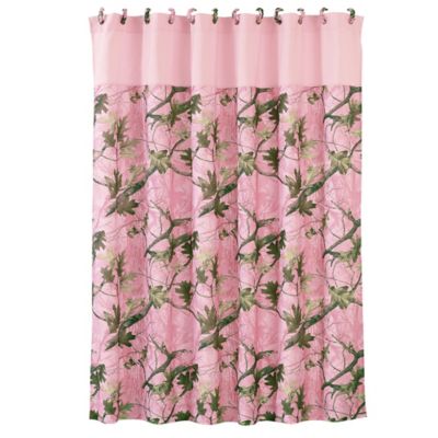HiEnd Accents Pink Oak Camo Shower Curtain