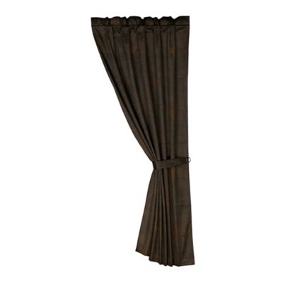 HiEnd Accents Chocolate Faux Leather Curtain