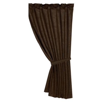 HiEnd Accents Chocolate Tooled Leather Curtain
