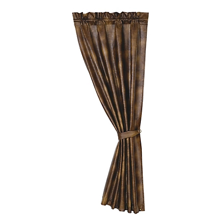 HiEnd Accents Brown Faux Leather Curtain