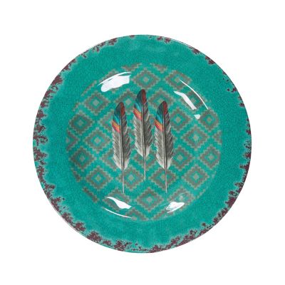 HiEnd Accents Feather Design Melamine Salad Plate