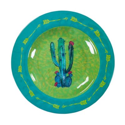 HiEnd Accents Cactus Design Melamine Salad Plate Set, 4 pc.