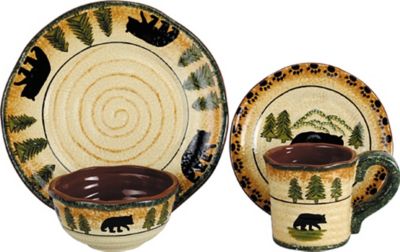 HiEnd Accents Bear Dinnerware Set, 16 pc.