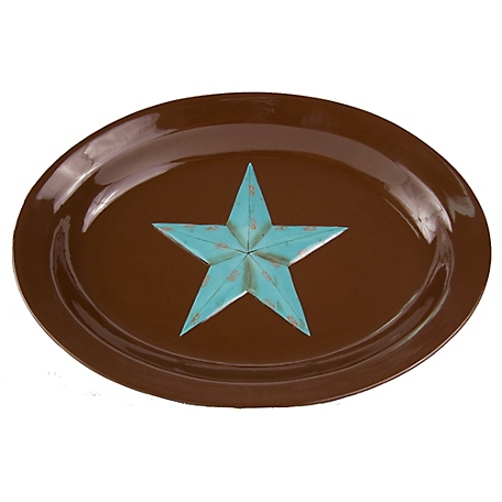 HiEnd Accents Star Serving Platter Turquoise