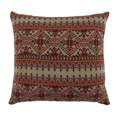 HiEnd Accents Lodge Fair Isle Knit Euro Pillow Sham