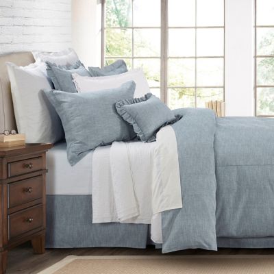 HiEnd Accents Chambray Comforter Set, Queen, 3 pc.