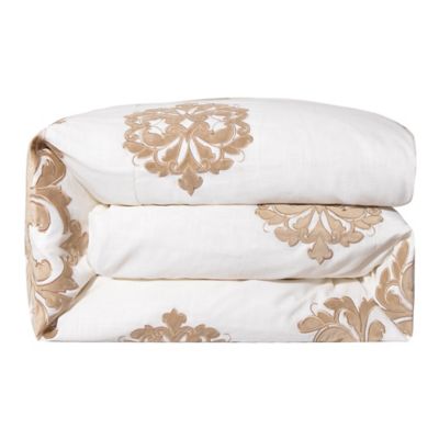 Image showing  Linen Duvet with Velvet Embroidery, Super King