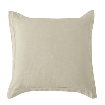 HiEnd Accents Luna Linen Euro Sham, Light Tan