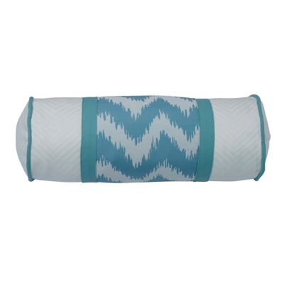 HiEnd Accents Chevron Print Featuring & Accented Contrasting White Neckroll, 8 x 21 in.