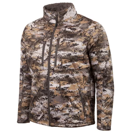 Huntworth Houlton Disruption Camo Heavyweight Softshell Sherpa-Interior Men's Windproof Hunting Jacket Hunting Jackets