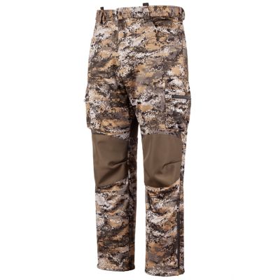 Huntworth Men's Relaxed Fit Mid-Rise Houlton Heavyweight Disruption Camo Sherpa-Lined Softshell Hunting Pants