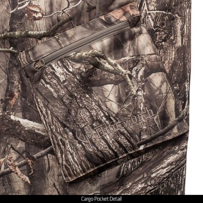 Image showing  Men's Classic Fit Mid-Rise Seneca Midweight Hidd'n Camo Fleece-Interior Softshell Hunting Pants