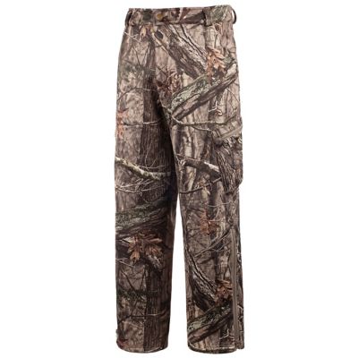 Huntworth Men's Mid-Rise Seneca Midweight Hidd'n Camo Fleece-Interior Softshell Hunting Pants