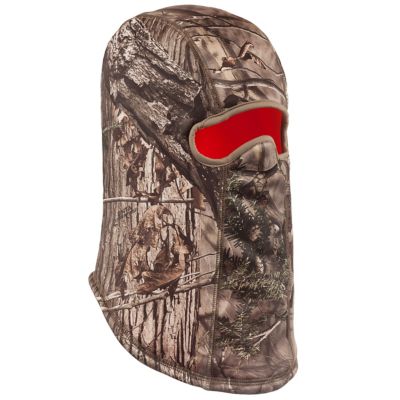 Huntworth Men's Rawline Heavyweight, Reversible Hunting Balclava, Hidd'n Camo to Blaze