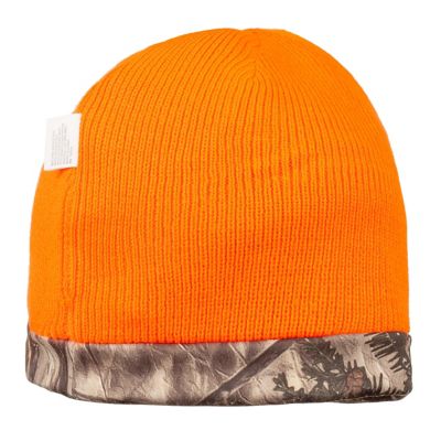 Image showing 5 th Huntworth Men's Galena Heavyweight Reversible Beanie, Hidd'n Camo to Blaze
