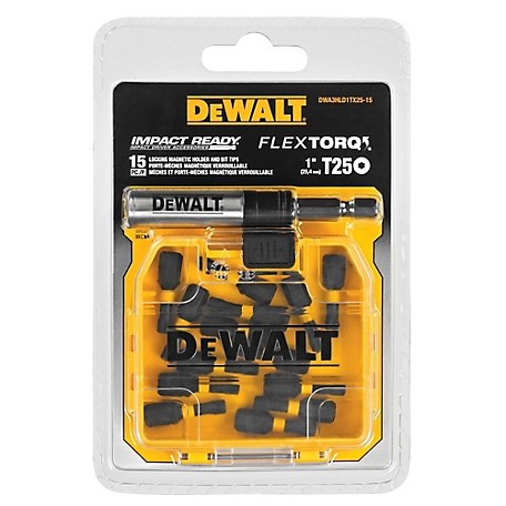 DeWALT 15Pc Impact Ready T25 Bit Set, DWA3HLD1TX25-15