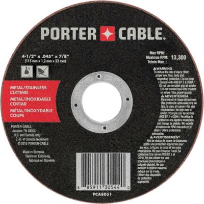 PORTER-CABLE 15 pk. 4-1/2 in. Cut Off Wheel, PC805115PK