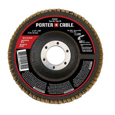 PORTER-CABLE Porter Cable PC82075PK 4-1/2 in. 60 Grit Flap Discs, 5-Pack