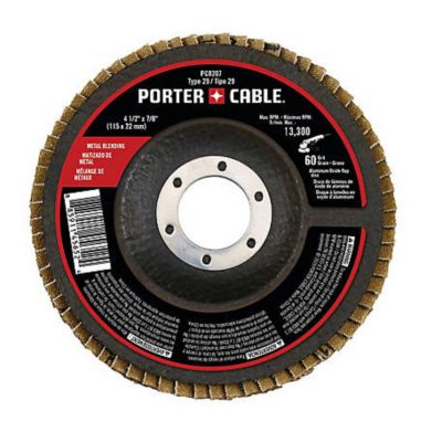 PORTER-CABLE 4-1/2 in. 60 Grit Flap Discs, 5-Pack