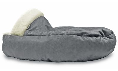 Image showing  Vegan Leather Deep Dish Cave Pet Bed, E35VLCB-BRN