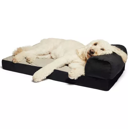 Dog bed with foldable chair in velvet and Precious Tails orthopedic foam Orthopedic Dog Beds