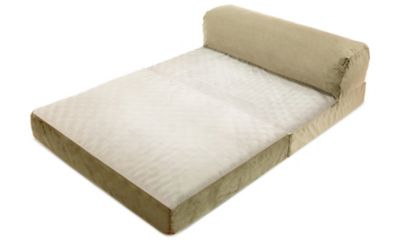 Image showing  Orthopedic Foam Velvet Foldable Chaise Dog Bed