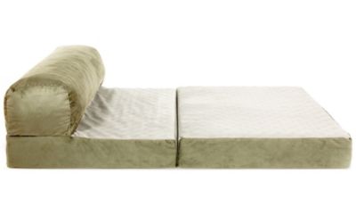 Image showing  Orthopedic Foam Velvet Foldable Chaise Dog Bed