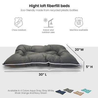 Image showing  Co-Pilot Waterproof Dog Bed, Chew Proof Pet Bed, Durable Outdoor Mat for Dogs
