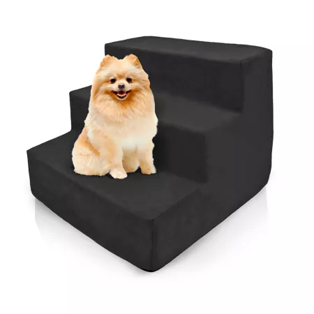 Precious Tails 3-Step High-Density Foam Pet Stair for Small Dogs up to 20 lbs. Household Pet Ramps & Steps