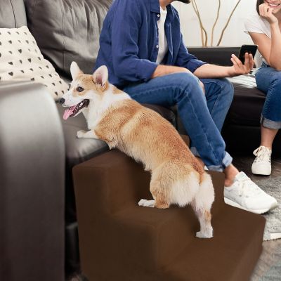 Image showing 5 th Precious Tails 3-Step High-Density Foam Pet Stairs for Small Dogs Up to 20 lb.
