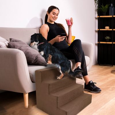 Image showing 6 th Precious Tails 4-Step High-Density Foam Pet Stairs for Dogs Up to 25 lb.