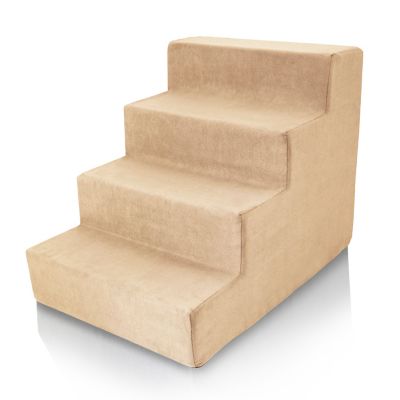 Image showing  4-Step High-Density Foam Pet Stairs for Dogs Up to 25 lb.