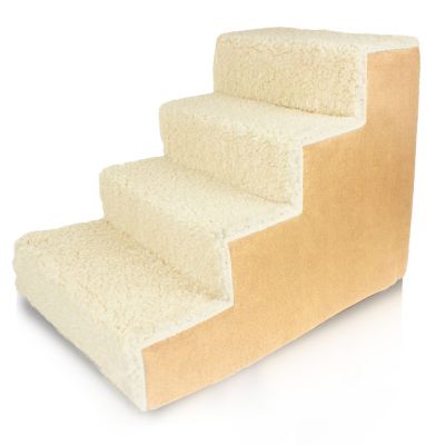 Image showing  4-Step High Density Foam Sherpa Pet Stairs