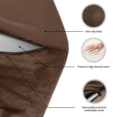 Image showing 2 th Precious Tails 4-Step High Density Foam Sherpa Pet Stairs