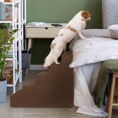 Image showing 5 th Precious Tails 5-Step High-Density Foam Pet Stairs for Dogs Up to 25 lb.