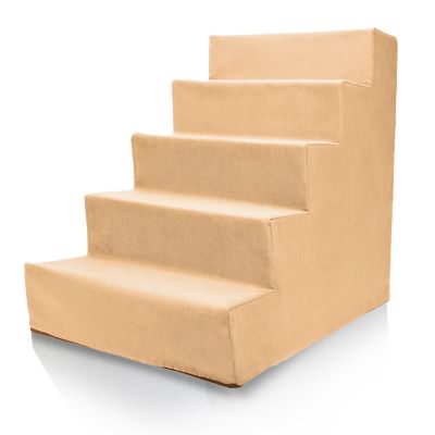 Image showing  5-Step High-Density Foam Pet Stairs for Dogs Up to 25 lb.