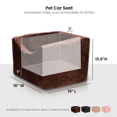 Image showing 1 th Precious Tails High-Density Foam Pet Car Booster Seat