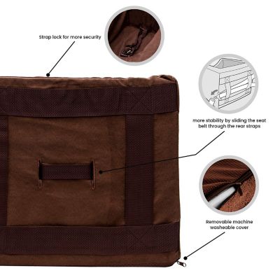 Image showing 2 th Precious Tails High-Density Foam Pet Car Booster Seat