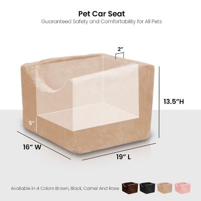 Image showing 1 th Precious Tails High-Density Foam Pet Car Booster Seat