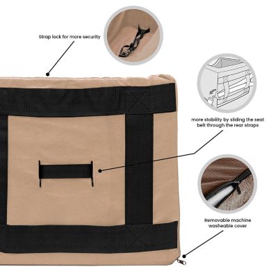 Image showing 2 th Precious Tails High-Density Foam Pet Car Booster Seat