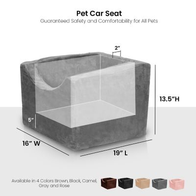 Image showing 1 th Precious Tails High-Density Foam Pet Car Booster Seat