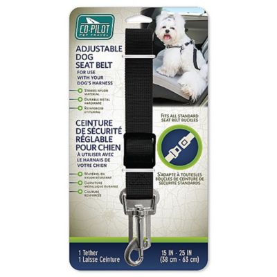 Image showing  Adjustable Dog Seat Belt, Black