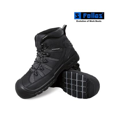 Image showing 6 th S Fellas by Genuine Grip Men's Trekker Composite Toe Work Boots, Black